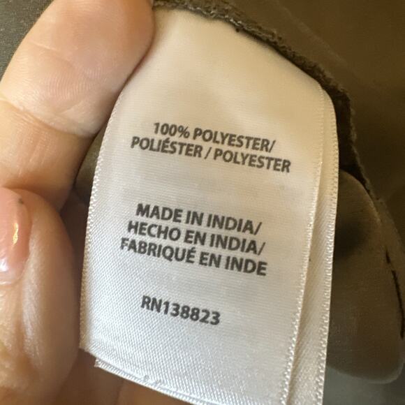 Cleo + Wolf Women's Faux Button VNeck Tank Top Olive Green Festival Flowy Size L - Picture 7 of 10